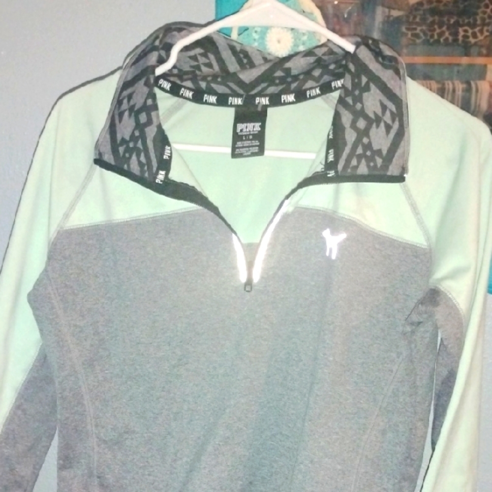 Pink Quarter-Zip Pullover